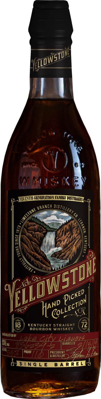 YELLOWSTONE HAND PICKED SINGLE BARREL BOURBON WHISKEY 115 PROOF 750ML