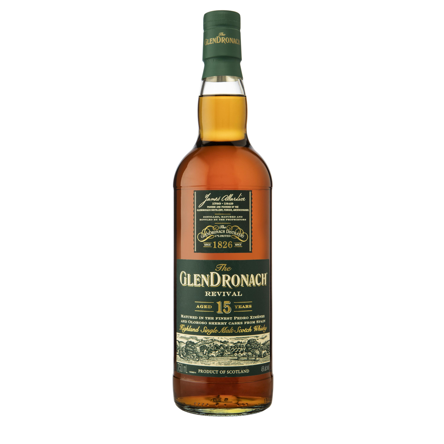 THE GLENDRONACH REVIVAL 15 YEAR OLD SINGLE MALT SCOTCH WHISKY 750ML