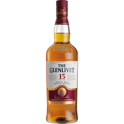 THE GLENLIVET 15 YEAR OLD SINGLE MALT SCOTCH WHISKY 750ML