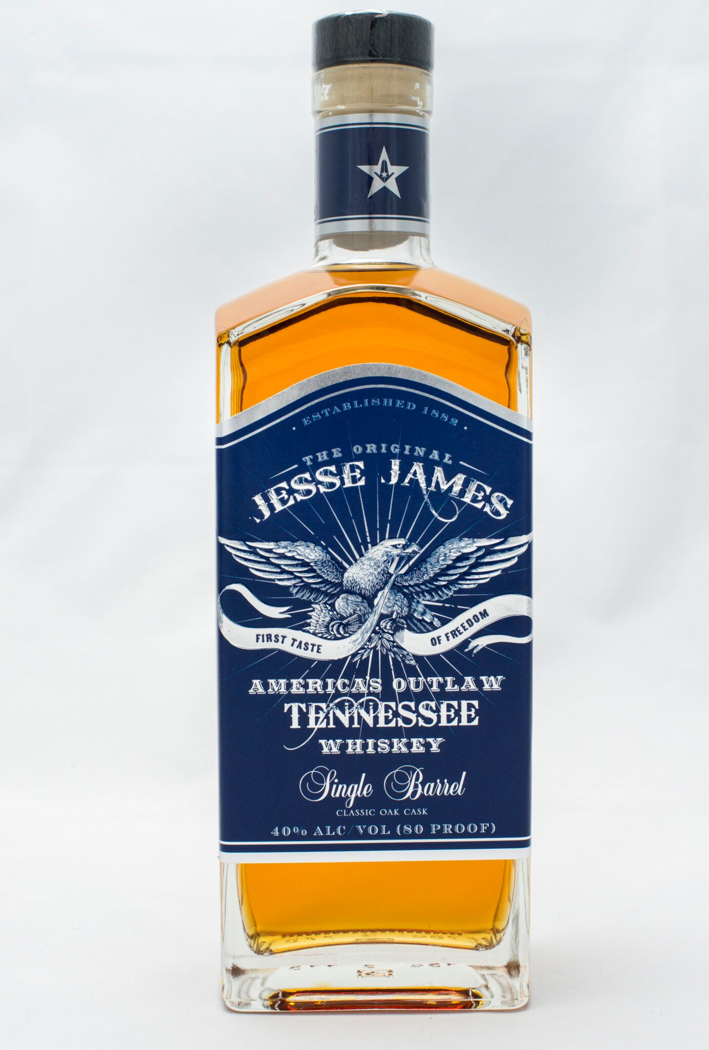 JESSE JAMES AMERICA'S OUTLAW SINGLE BARREL TENNESSEE WHISKEY 750ML