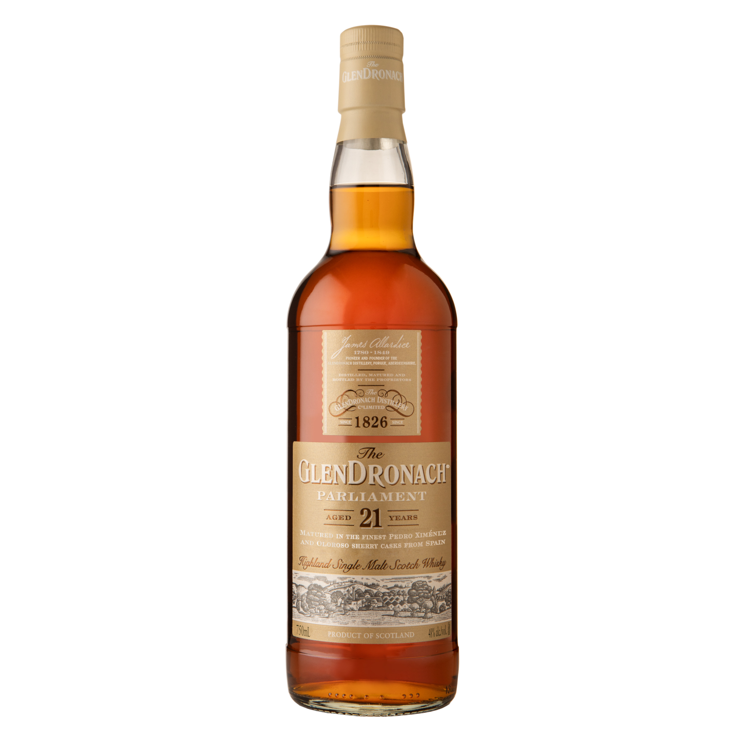 THE GLENDRONACH 21 YEAR OLD PARLIAMENT SINGLE MALT SCOTCH WHISKY 750ML