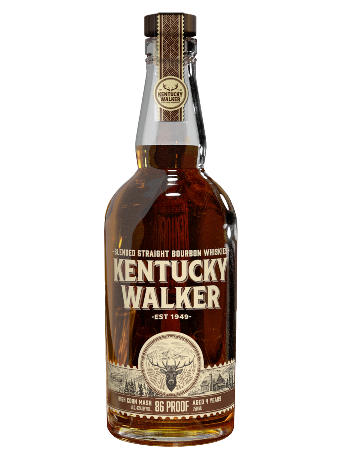 KENTUCKY WALKER BOURBON 4 YEAR 750ML