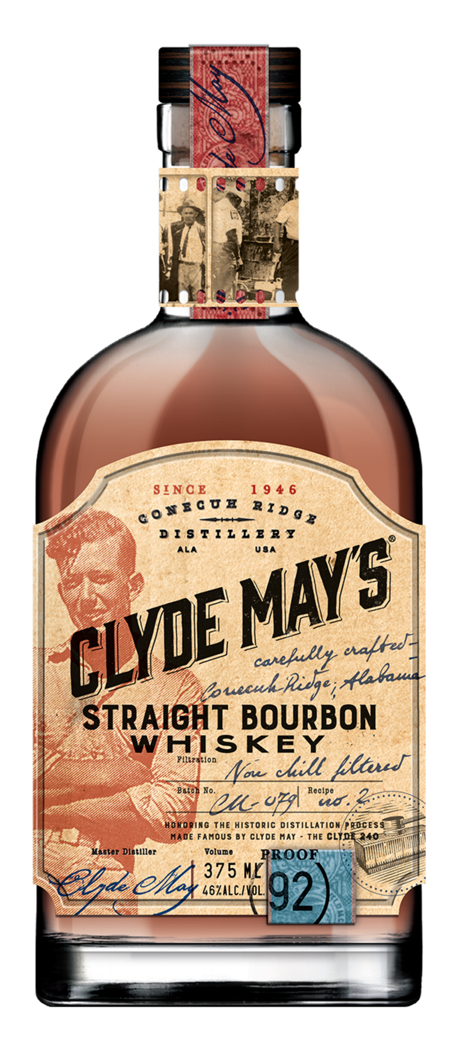 CLYDE MAY'S STRAIGHT BOURBON WHISKEY 375ML