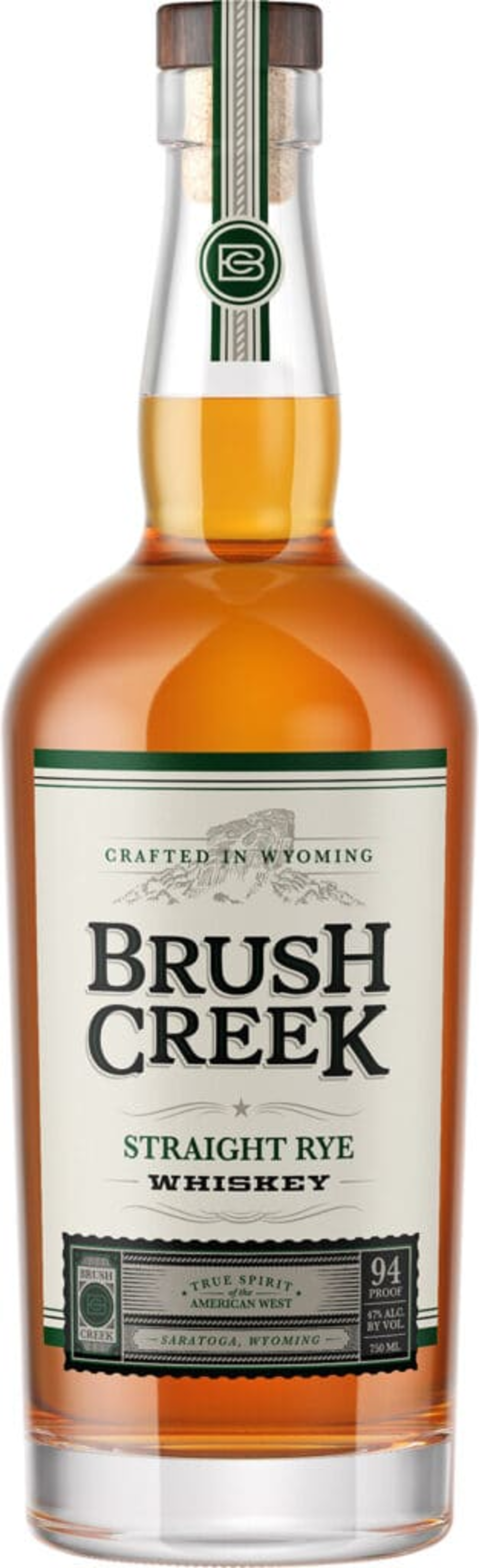 BRUSH CREEK STRAIGHT RYE WHISKEY 750ML