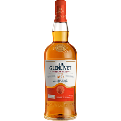 THE GLENLIVET CARIBBEAN RESERVE SINGLE MALT SCOTCH WHISKY 1L