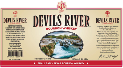 DEVILS RIVER SMALL BATCH TEXAS BOURBON WHISKEY 50ML