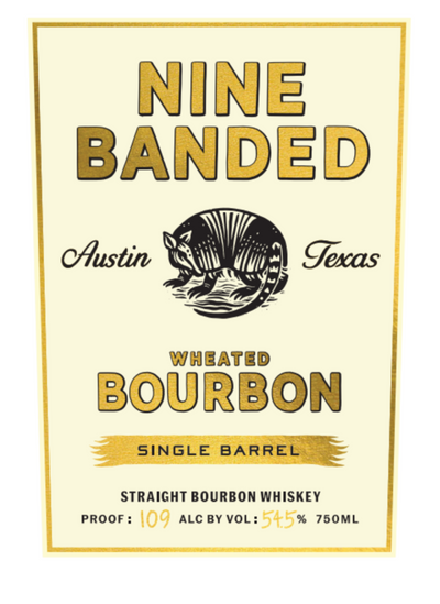 NINE BANDED SINGLE BARREL WHEATED STRAIGHT BOURBON WHISKEY 750ML