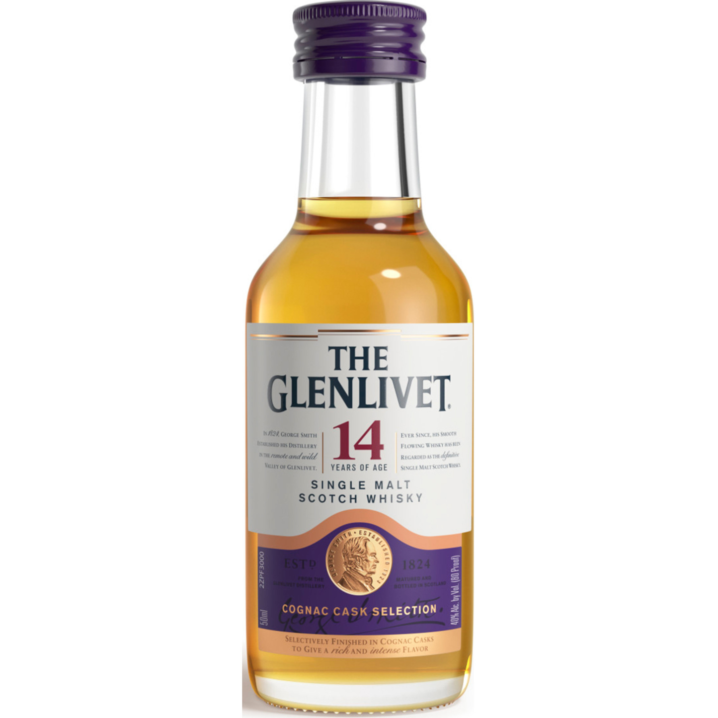 THE GLENLIVET 14 YEAR OLD SINGLE MALT SCOTCH WHISKY 50ML