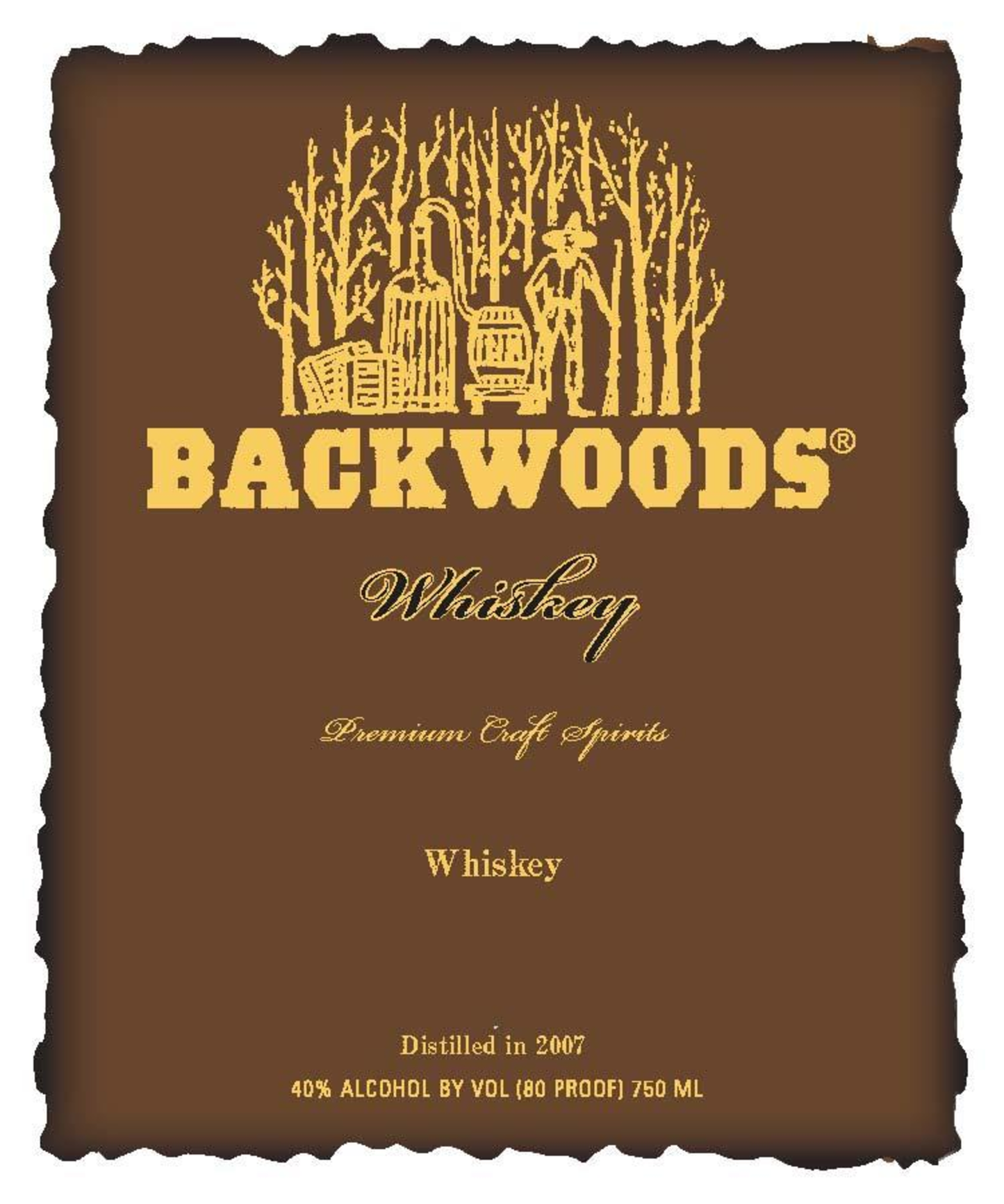 BACKWOODS WHISKEY 750ML