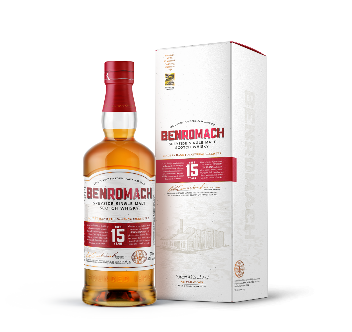 BENROMACH SINGLE MALT 15 YEAR 750ML