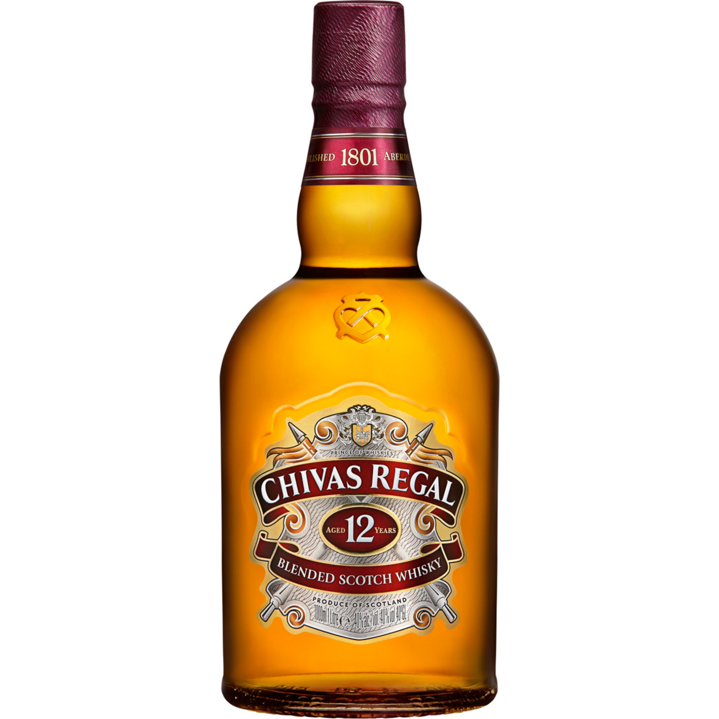 CHIVAS REGAL 12 YEAR OLD BLENDED SCOTCH WHISKY 1L