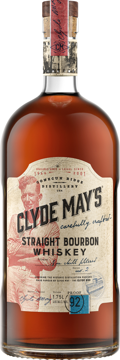 CLYDE MAY'S STRAIGHT BOURBON WHISKEY 1.75L/1.5L