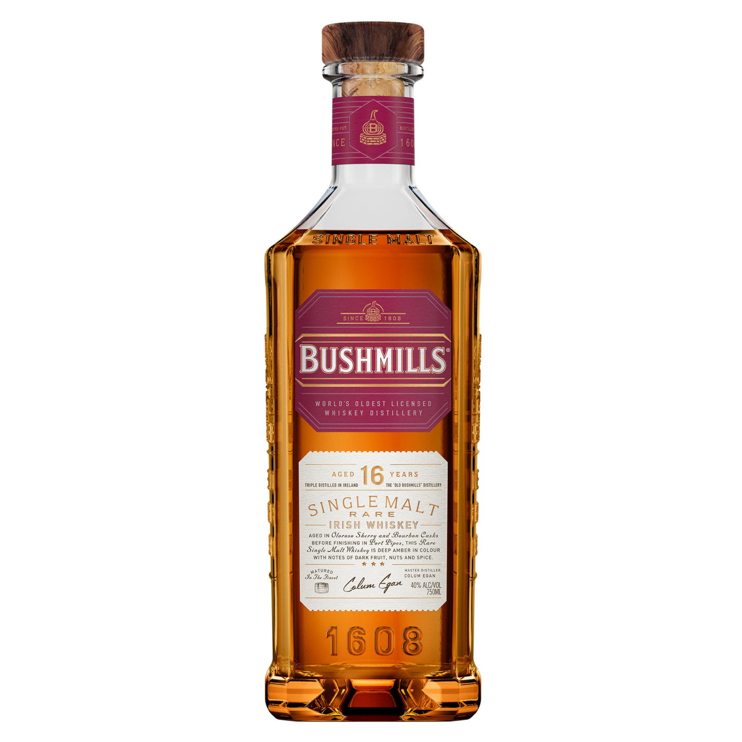 BUSHMILLS 16 YEAR OLD SINGLE MALT IRISH WHISKEY 750ML