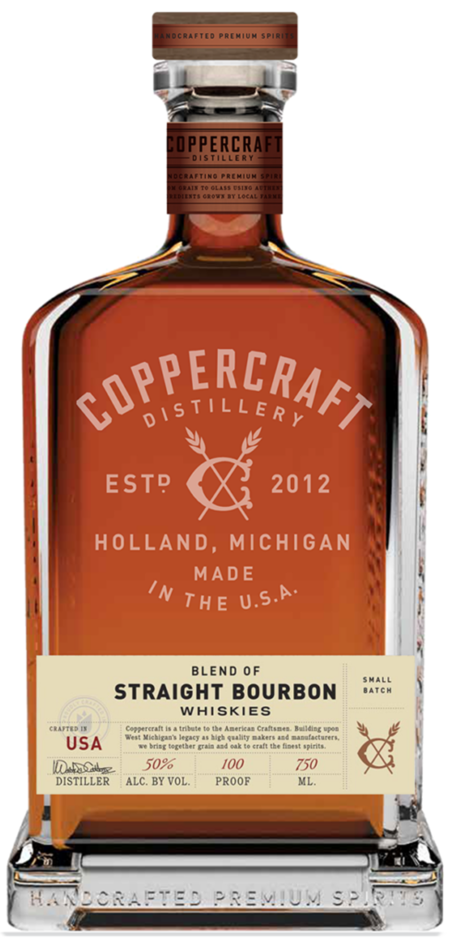 COPPERCRAFT DISTILLERY BLEND OF STRAIGHT BOURBON WHISKEYS 750ML