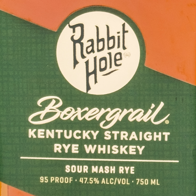 RABBIT HOLE BOXERGRAIL KENTUCKY STRAIGHT RYE WHISKEY 200ML/187ML