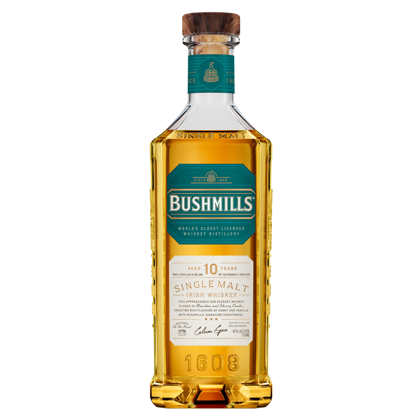 BUSHMILLS 10 YEAR OLD SINGLE MALT IRISH WHISKEY 750ML