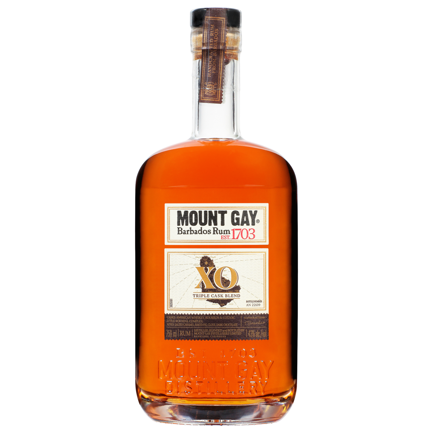 MOUNT GAY XO TRIPLE CASK BLENDED RUM 750ML