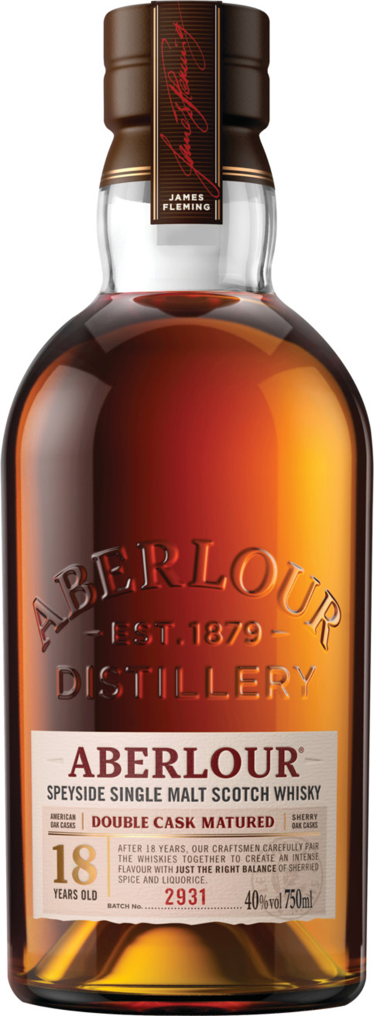 ABERLOUR 18 YEAR OLD SCOTCH WHISKY 750ML