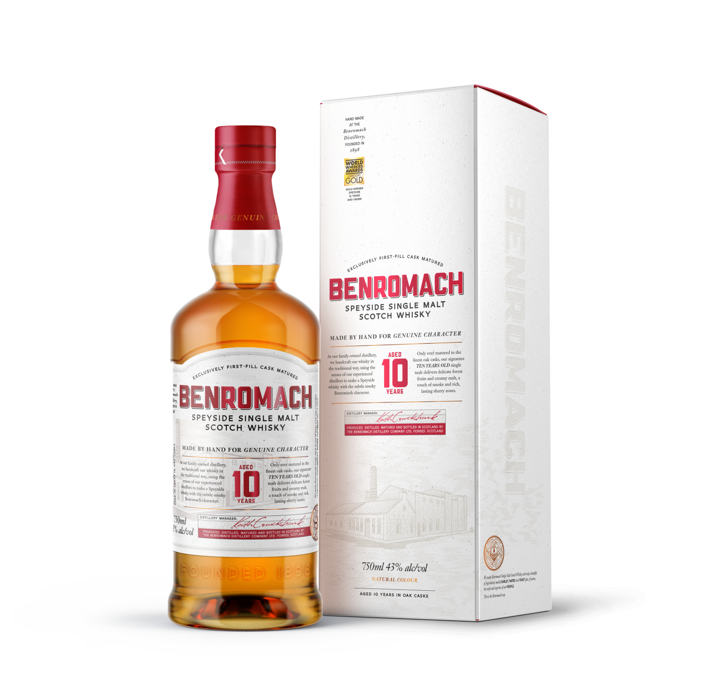 BENROMACH SINGLE MALT 10 YEAR 750ML