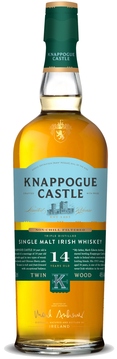 KNAPPOGUE CASTLE SINGLE MALT IRISH WHISKEY 14 YEAR 750ML