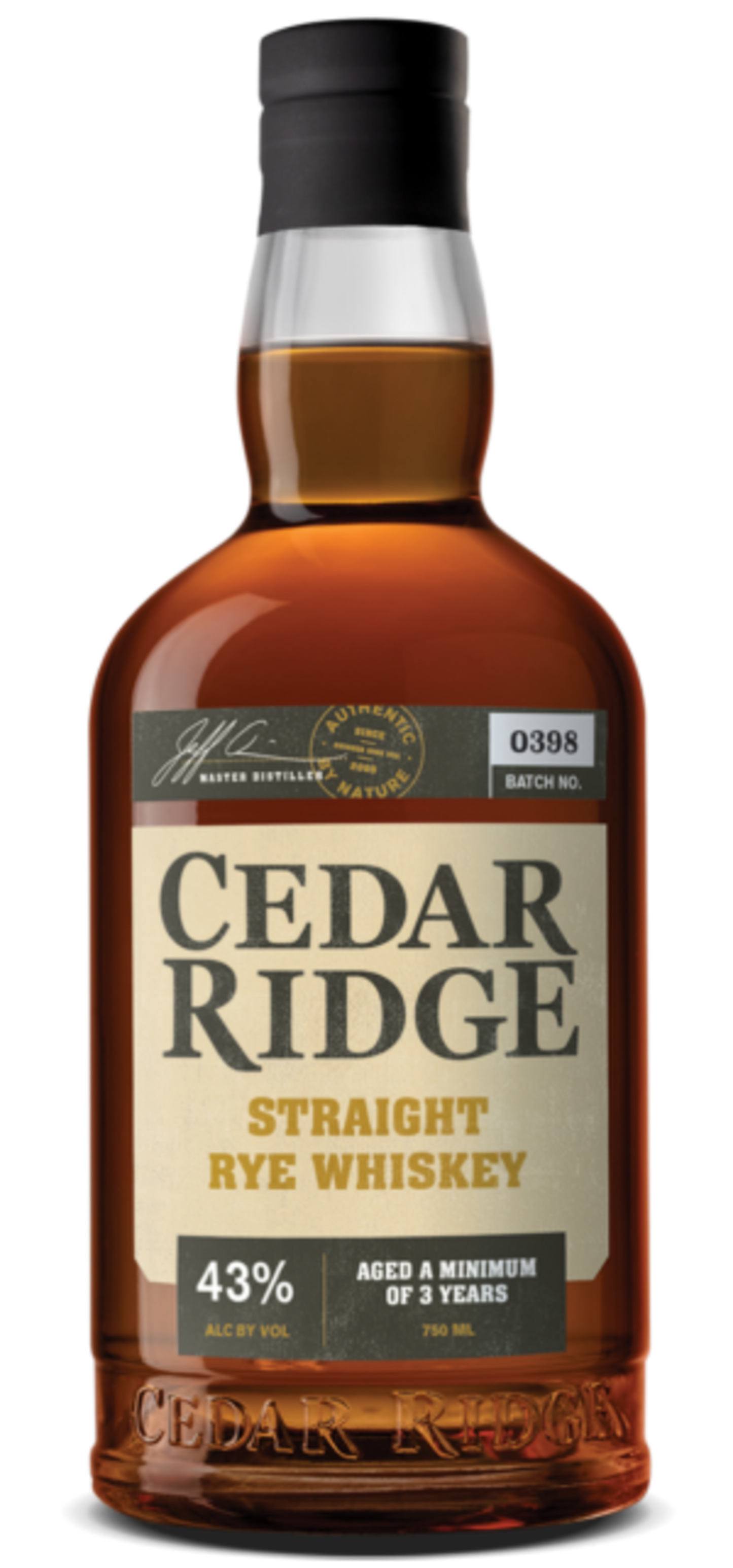 CEDAR RIDGE STRT RYE WHISKEY 750ML