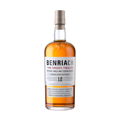 BENRIACH THE SMOKY TWELVE YEAR OLD SINGLE MALT SCOTCH WHISKY 750ML