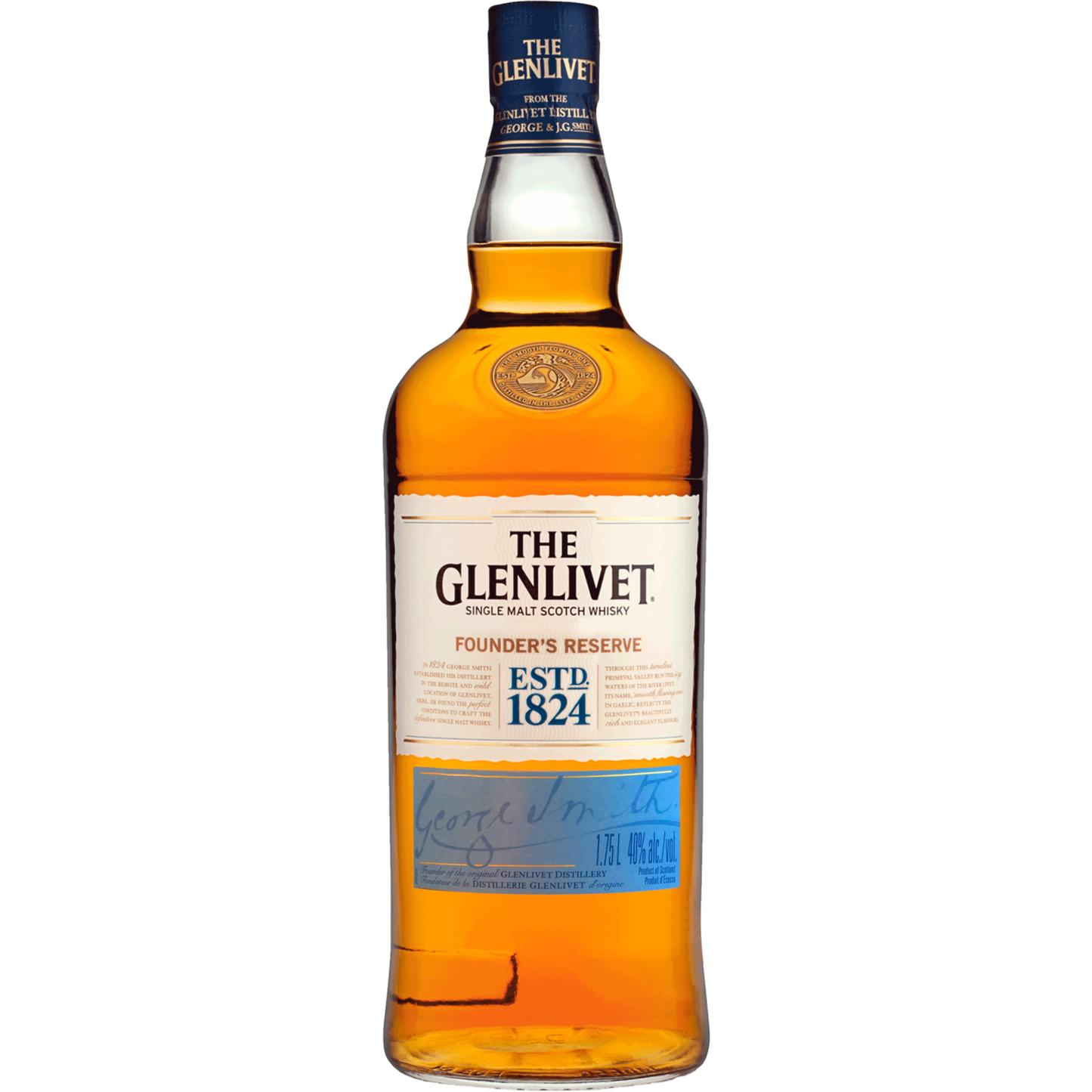 THE GLENLIVET FOUNDER'S RESERVE SINGLE MALT SCOTCH WHISKY 1.75L/1.5L