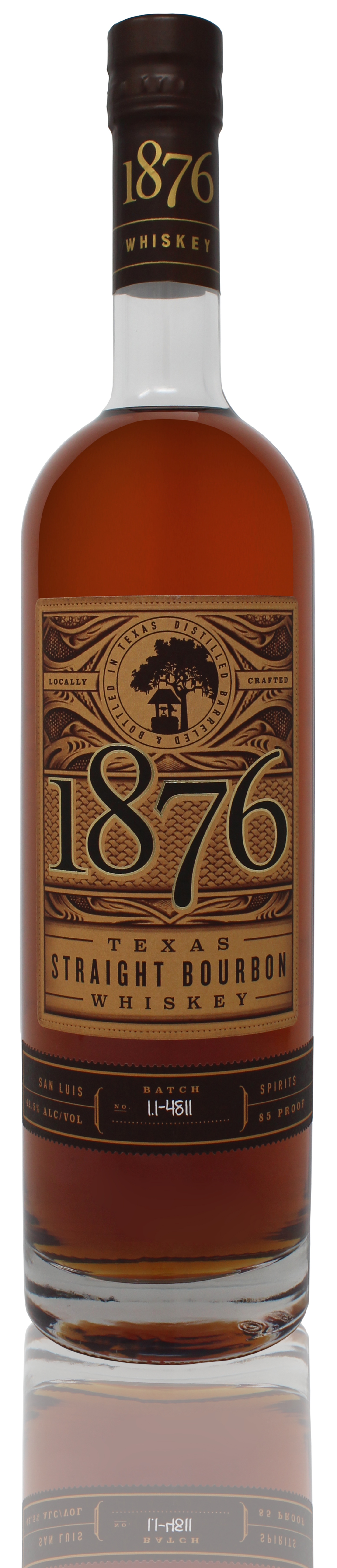 1876 TEXAS STRAIGHT BOURBON WHISKEY 750ML