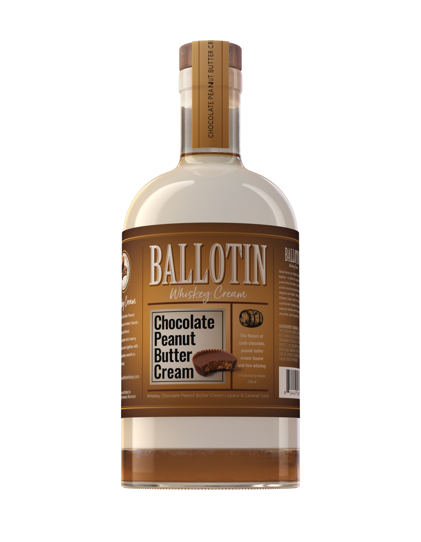 BALLOTIN CHOCOLATE PEANUT BUTTER CREAM WHISKEY 750ML