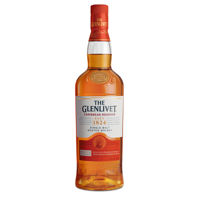 THE GLENLIVET CARIBBEAN RESERVE SINGLE MALT SCOTCH WHISKY 750ML