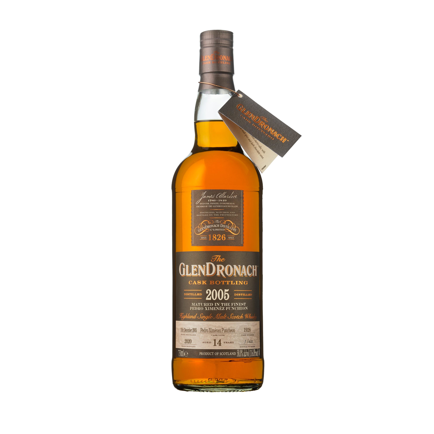 THE GLENDRONACH 14 YEAR OLD 2005 CASK #1928 SINGLE MALT SCOTCH WHISKY 750ML