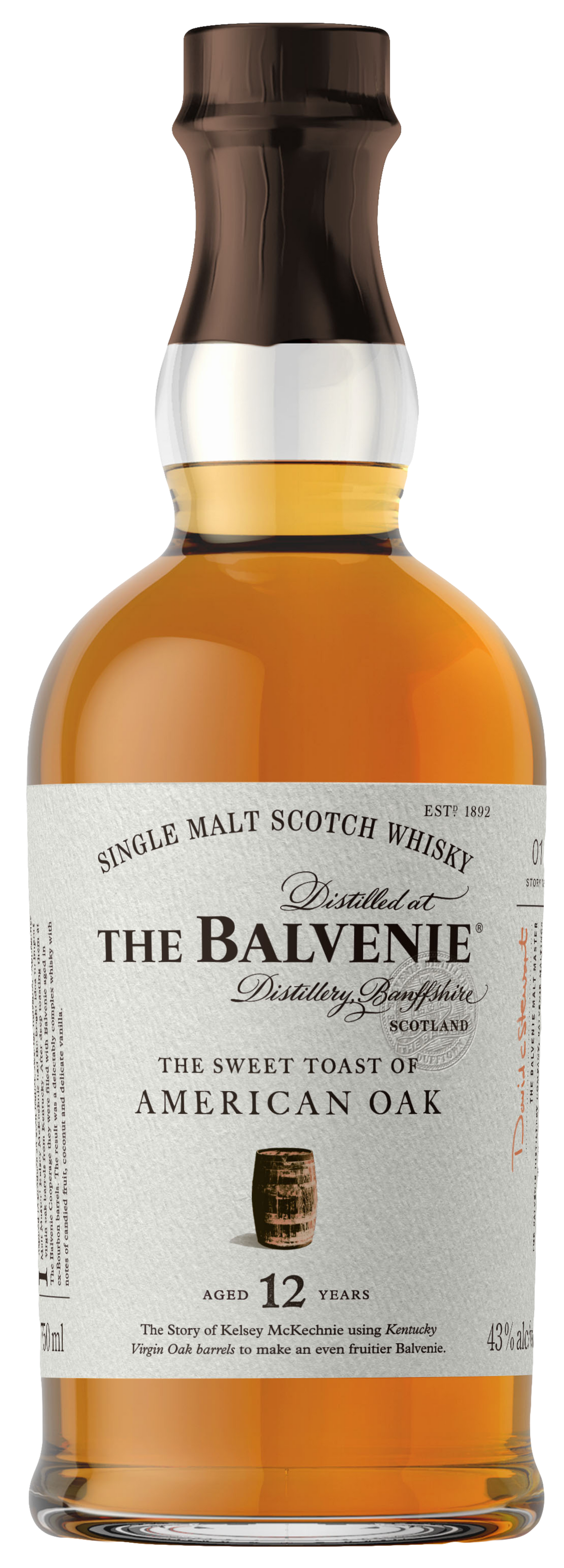 THE BALVENIE 12 YEAR OLD AMERICAN OAK SINGLE MALT SCOTCH WHISKY 750ML