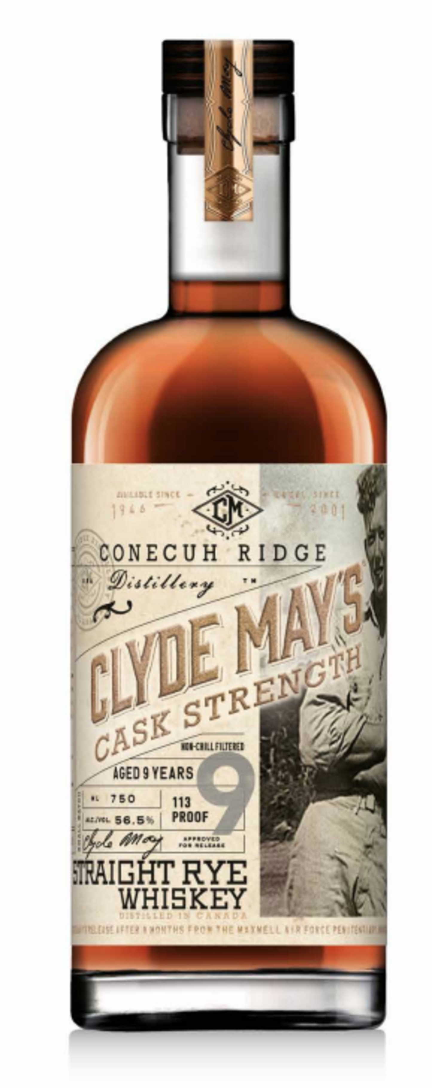 CLYDE MAYS CASK STRENGTH RYE 9 YEAR 750ML