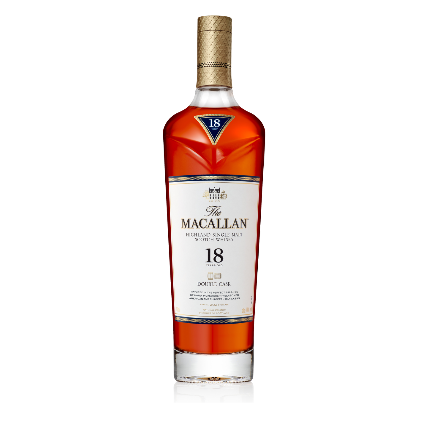 THE MACALLAN 18 YEAR OLD DOUBLE CASK SINGLE MALT SCOTCH WHISKY 750ML