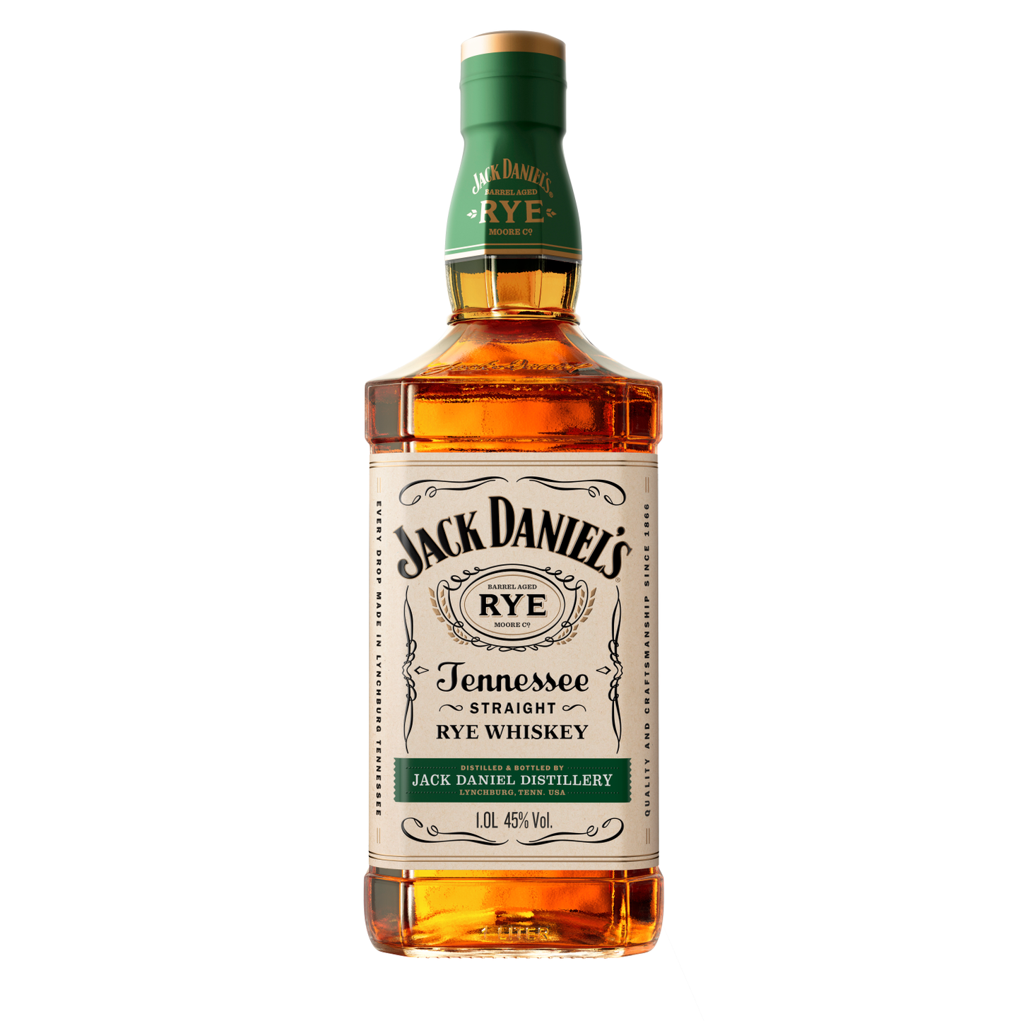 JACK DANIEL'S TENNESSEE STRAIGHT RYE WHISKEY 1L