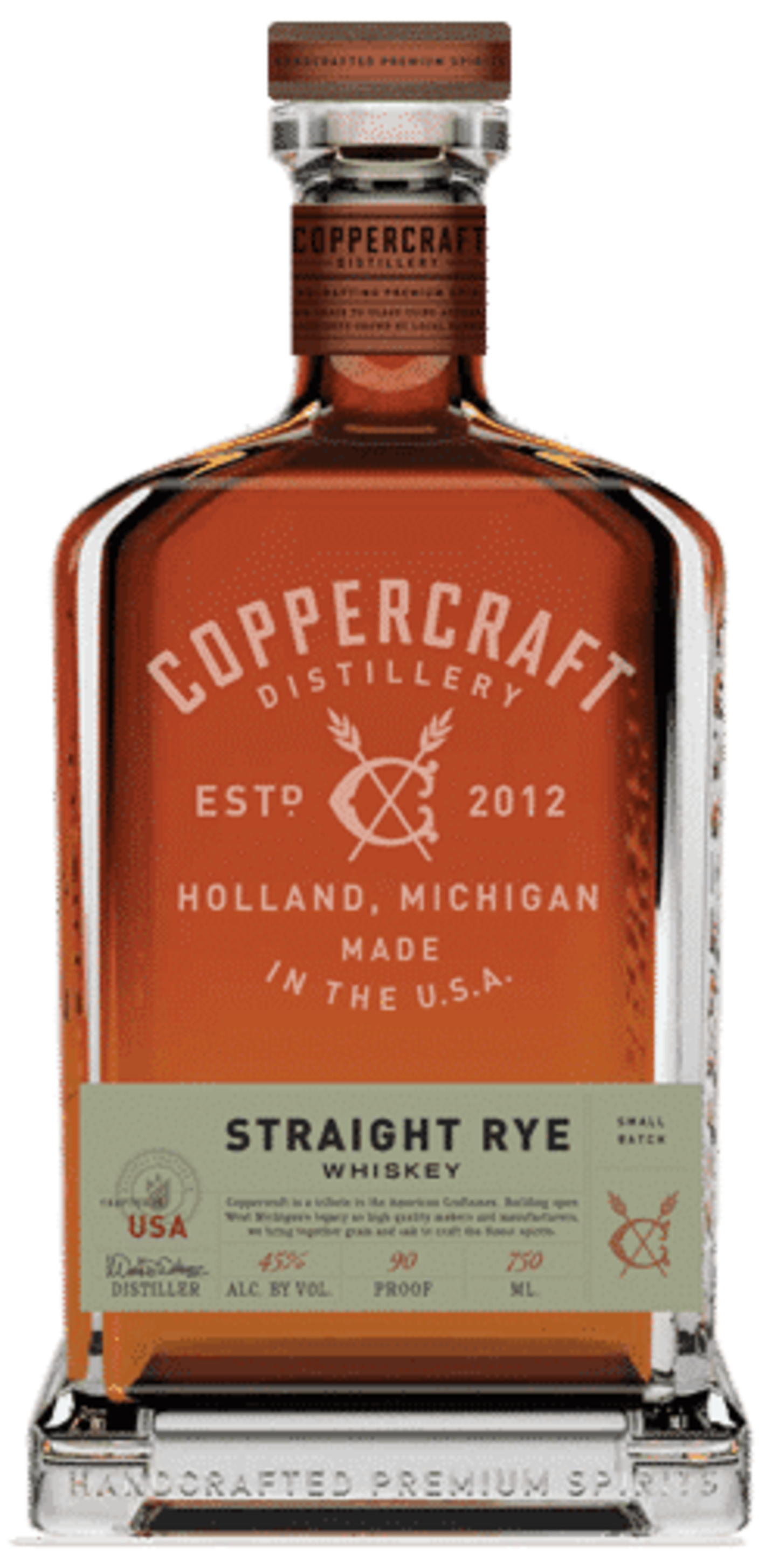 COPPERCRAFT STRGT RYE WHSKY 750ML