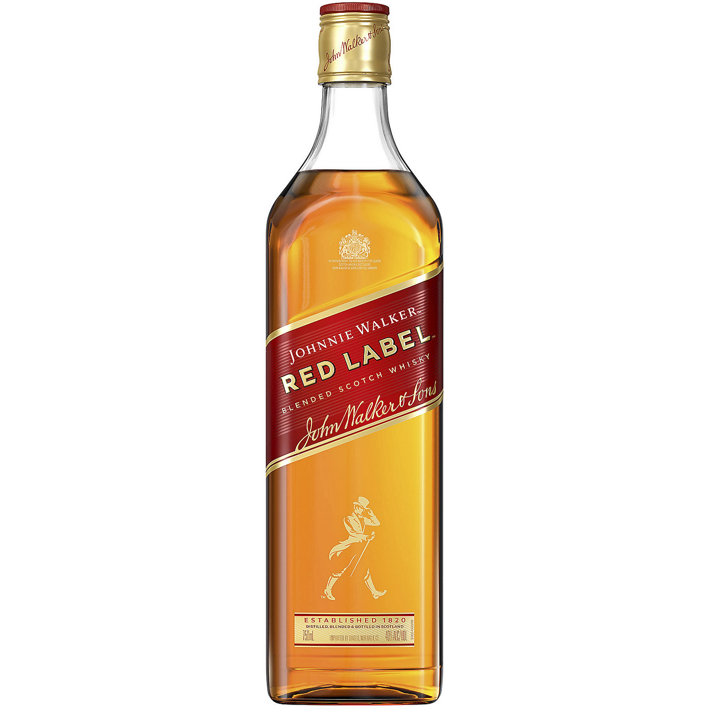 JOHNNIE WALKER BLENDED SCOTCH RED LABEL 80 750ML