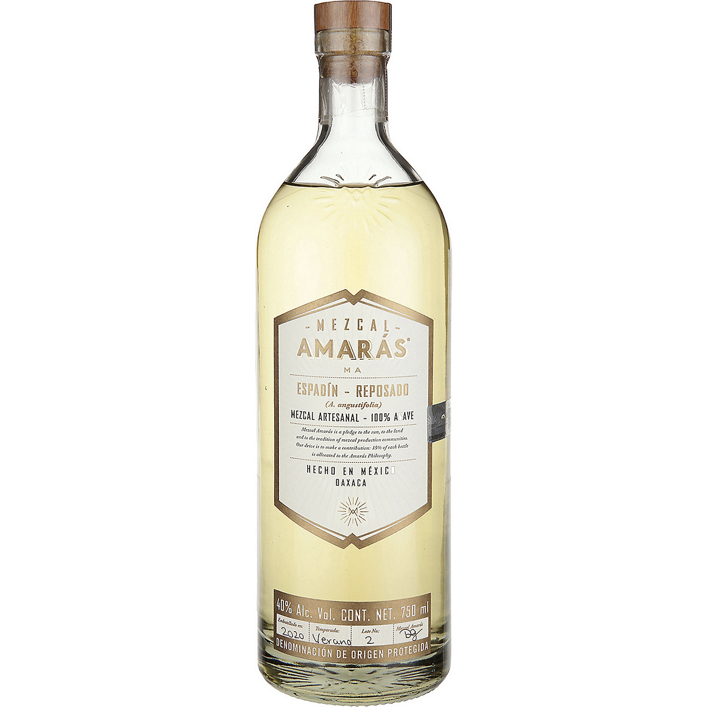 AMARAS MEZCAL REPOSADO ESPADIN 80 200ML