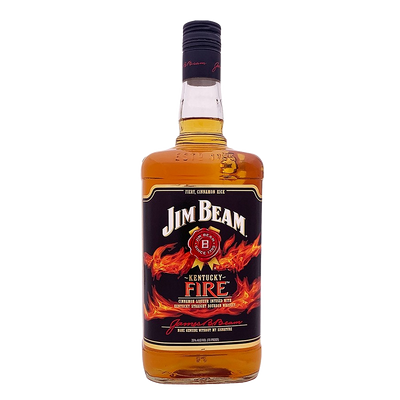 JIM BEAM CINNAMON FLAVORED WHISKEY KENTUCKY FIRE 65 375ML