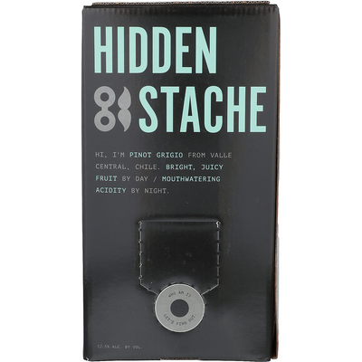 HIDDEN STACHE PINOT GRIGIO CENTRAL VALLEY 750ML