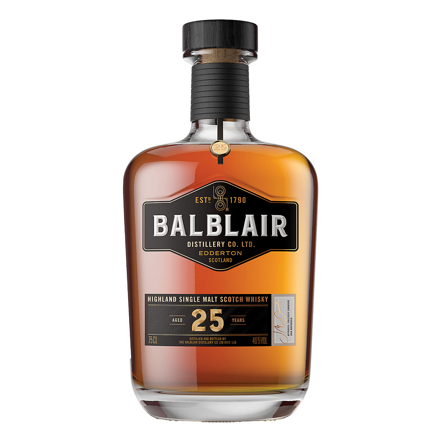 BALBLAIR SINGLE MALT SCOTCH 25 YR 92 750ML