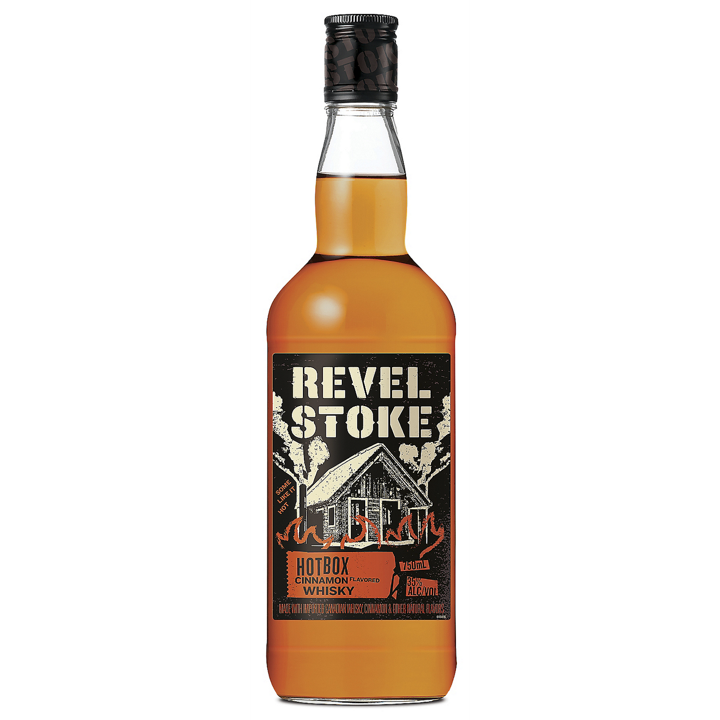 REVEL STOKE CINNAMON FLAVORED WHISKY HOT BOX 70 750ML