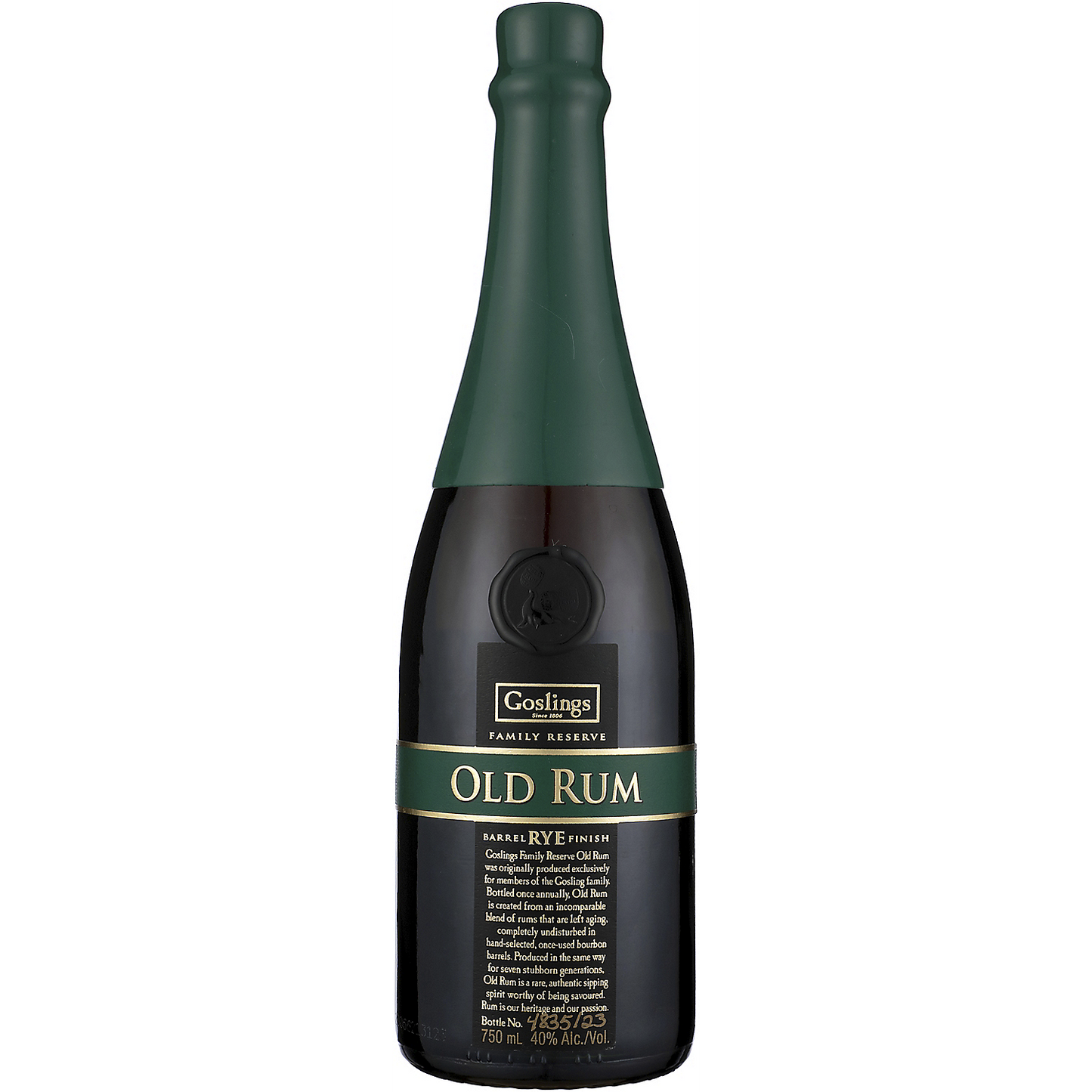 GOSLINGS OLD RUM RAMILY RESERVE BARREL RYE FINISH 80 750ML