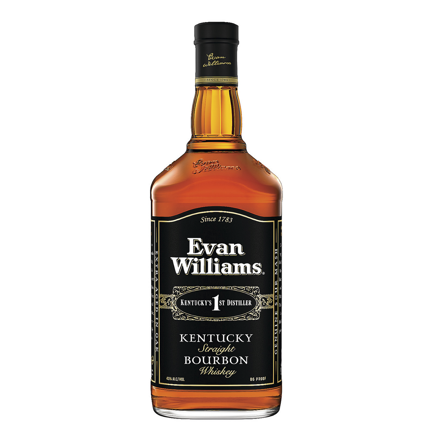 EVAN WILLIAMS STRAIGHT BOURBON BLACK LABEL 86 50ML