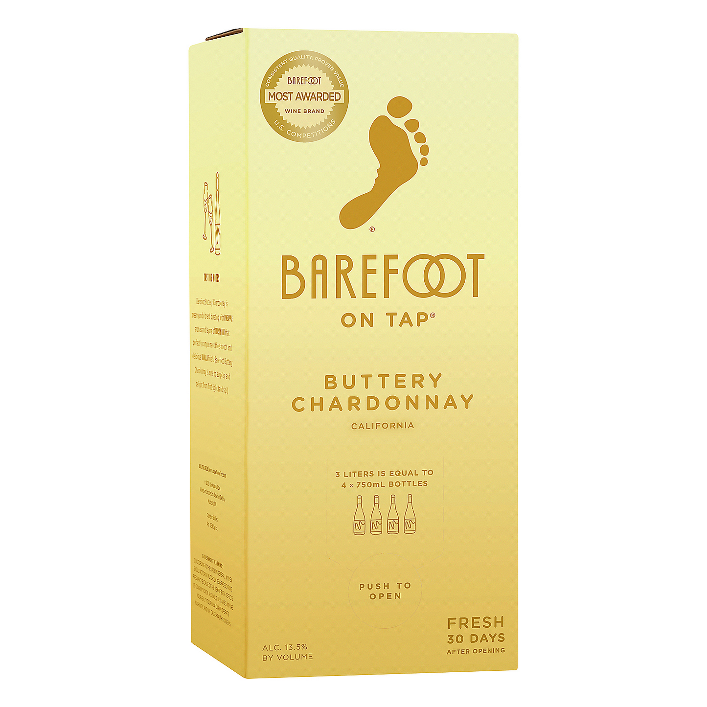 BAREFOOT CHARDONNAY BUTTERY CALIFORNIA 3L