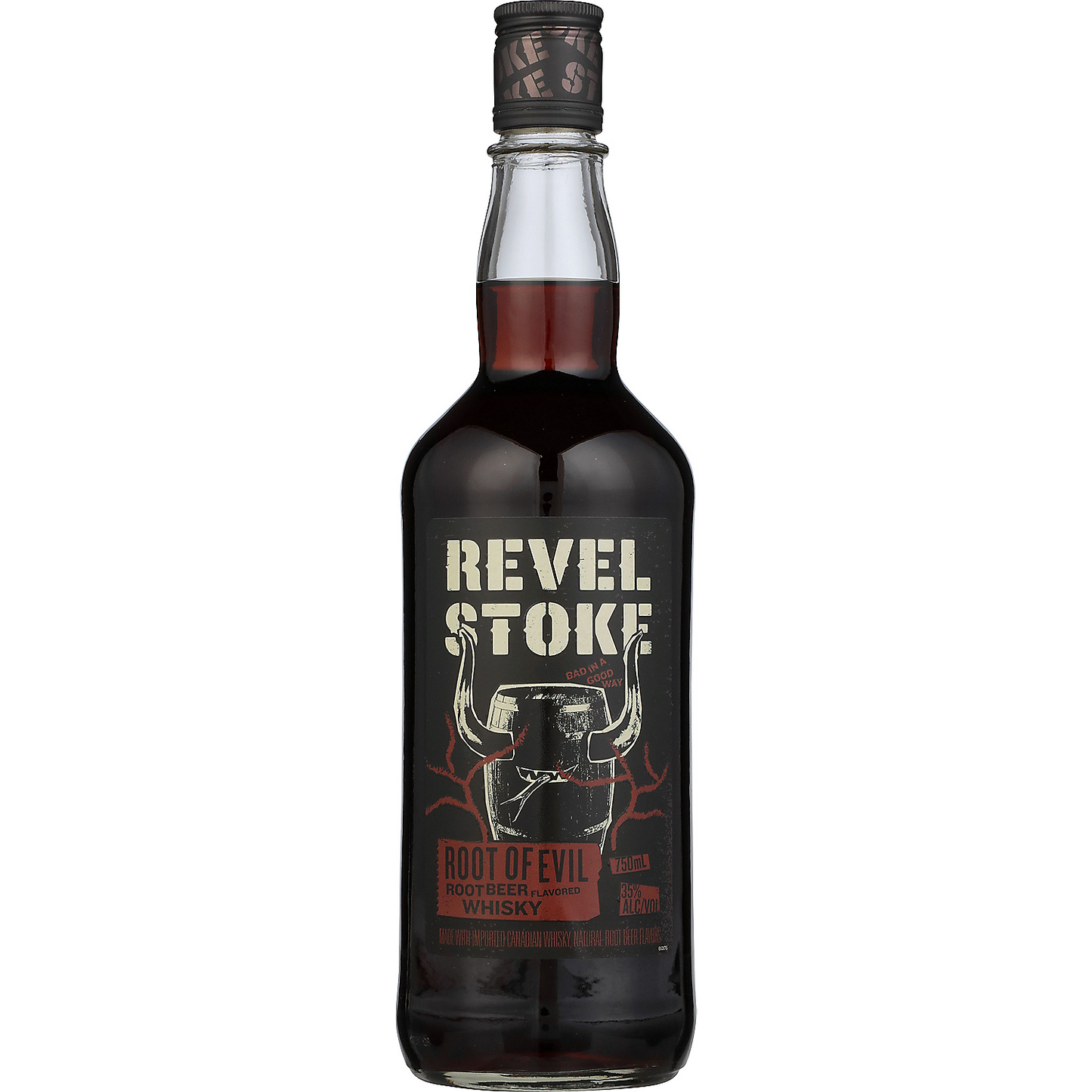 REVEL STOKE ROOT BEER FLAVORED WHISKEY ROOT OF EVIL 70 750ML