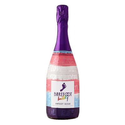 BAREFOOT BUBBLY SWEET ROSE CALIFORNIA PRIDE EDITION 750ML