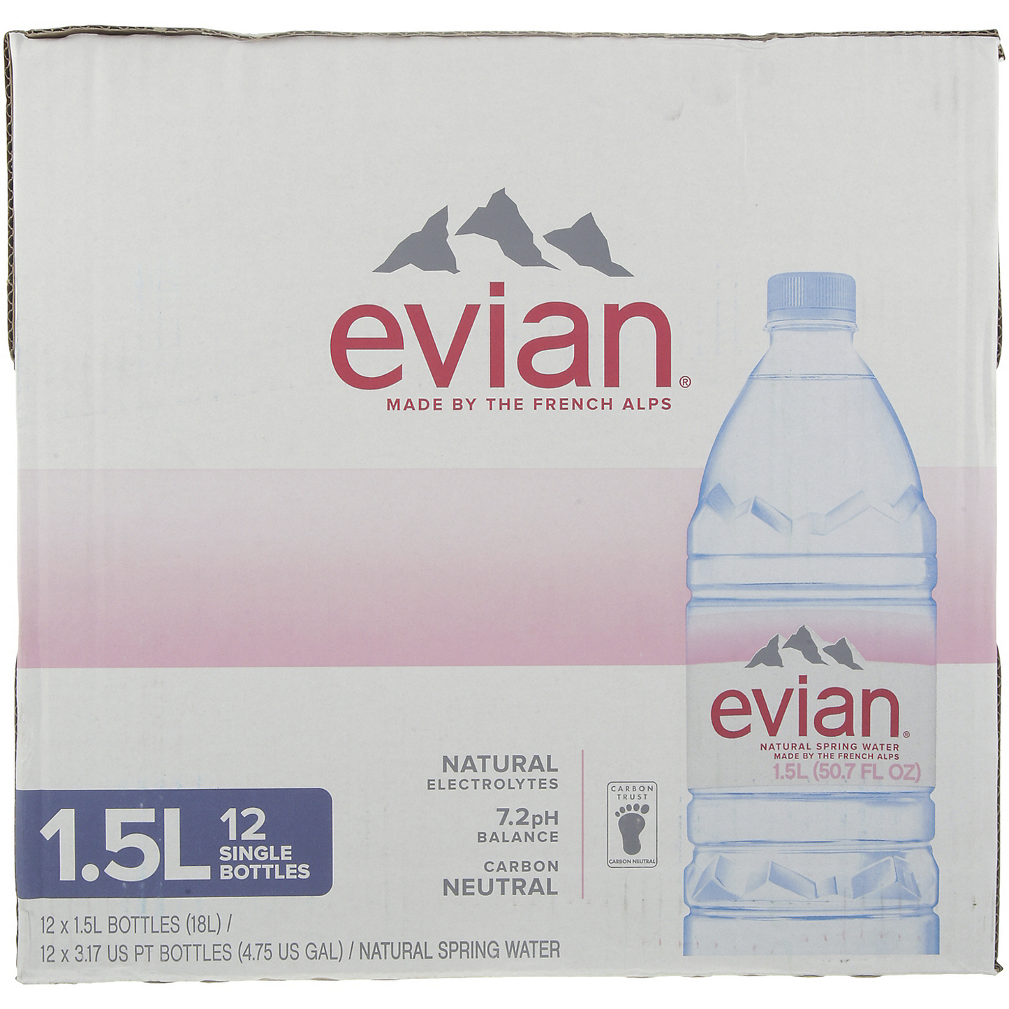 EVIAN NATURAL SPRING WATER 750ML