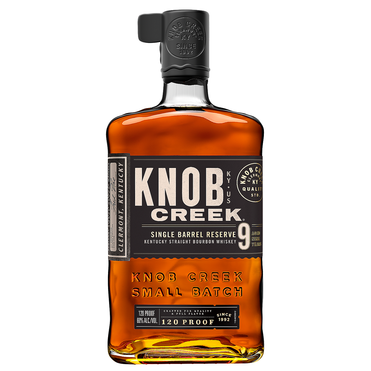 KNOB CREEK STRAIGHT BOURBON SINGLE BARREL RESERVE 9 YR 120 750ML