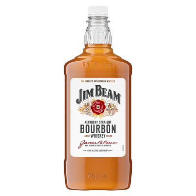 JIM BEAM STRAIGHT BOURBON WHITE LABEL 80 1.75L